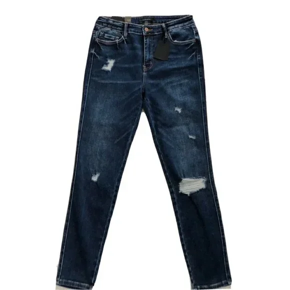 Flying Monkey Women's Blue Morrison High Rise Skinny Jeans - Picture 11 of 14